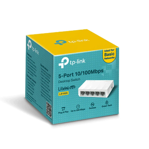 TP-Link TL-LS1005 5-PORT Network Switch 10/100Mbps-NETWORK SWITCH-TP-LINK-NETWORK, SWITCH-الدباح-El Dabbah
