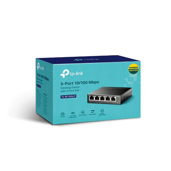 TP-Link TL-SF1005LP Unmanaged Desktop PoE Switch 5 Port 10/100Mbps-POE Switch-TP-LINK-NETWORK, switch poe-الدباح-El Dabbah