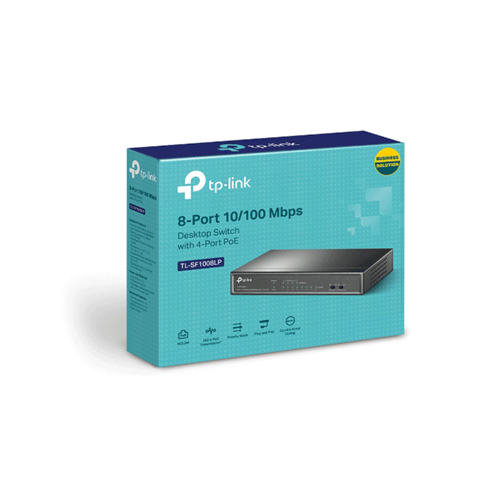 TP-Link TL-SF1008LP Unmanaged Desktop PoE Switch 8 Port 10/100Mbps-POE Switch-TP-LINK-NETWORK, switch poe-الدباح-El Dabbah