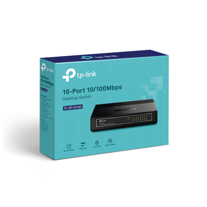 TP-Link TL-SF1016D Desktop Switch 16 Port 10/100Mbps-NETWORK SWITCH-TP-LINK-NETWORK, SWITCH-الدباح-El Dabbah