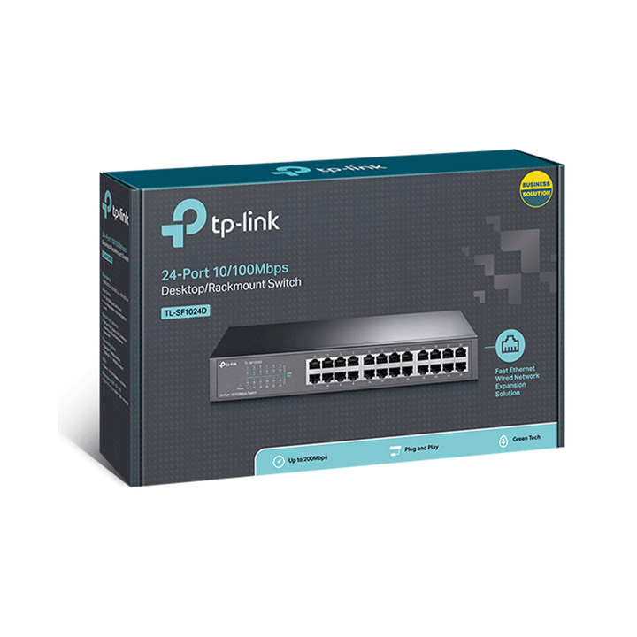 TP-Link TL-SF1024D Unmanaged Rackmount Switch 24 Port 10/100Mbps-NETWORK SWITCH-TP-LINK-NETWORK, SWITCH-الدباح-El Dabbah