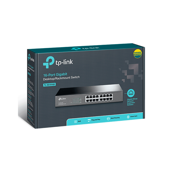 TP-Link TL-SG1016D Unmanaged Desktop Switch 16 Port 10/100/1000Mbps-NETWORK SWITCH-TP-LINK-NETWORK, SWITCH-الدباح-El Dabbah