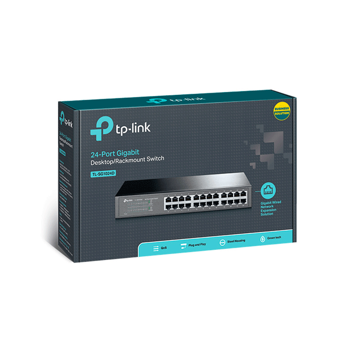 TP-Link TL-SG1024D Unmanaged Desktop Switch 24 Port 10/100/1000Mbps-NETWORK SWITCH-TP-LINK-NETWORK, SWITCH-الدباح-El Dabbah