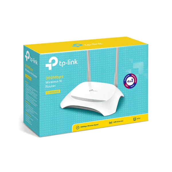 TP-Link TL-WR840N اكسيس بوينت بــ4 منافذ و 2 انتينا بسرعة تصل الي 300 ميجابت فى الثانية