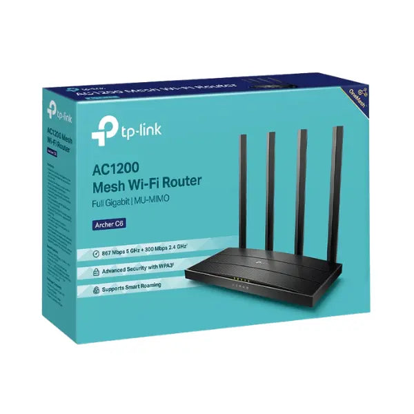 TP-Link Archer C6 AC1200 Wireless  Gigabit Access Point 5Port 4 Antenna