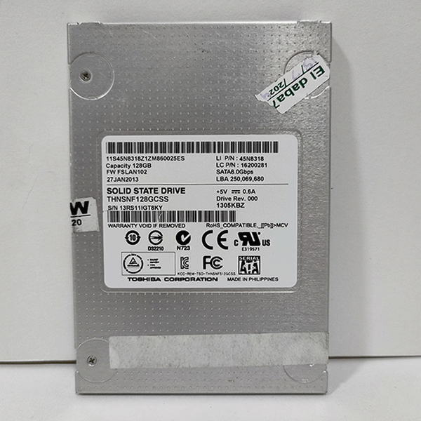 Toshiba Internal Solid State Drive SSD 128GB (USED)-USED SSD-TOSHIBA-USED, USED HARD DISK, USED SSD-الدباح-El Dabbah