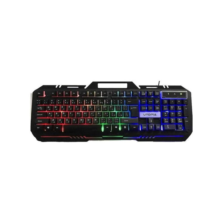 UTOPIA K102 RGB GAMING KEYBORD METAL-eldabbah-الدباح