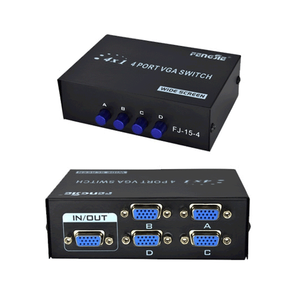 VGA switch 4 port-VGA Switch-GENERIC-Computer Solutions, COMPUTERS, VGA Switch-الدباح-El Dabbah