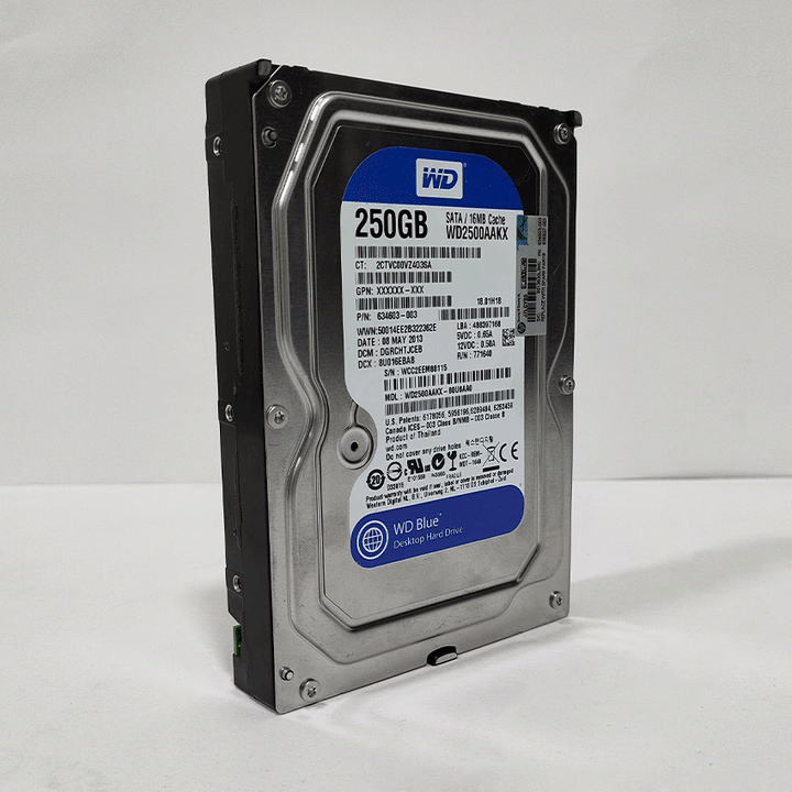 Western Digital Internal PC Hard Disk driver 250GB (USED)-Used HDD-Western Digital-USED, USED HARD DISK, USED HDD-الدباح-El Dabbah