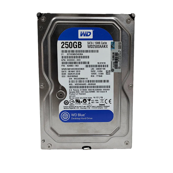 هارد Western Digital داخلي مستعمل 250 جيجا – HDD 3.5 إنش لأجهزة الكمبيوتر المكتبي – أداء موثوق وسعر مناسب من El Dabbah
