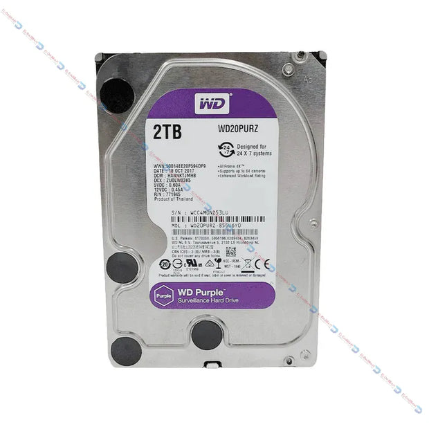 Western Digital Internal PC Hard Disk driver 2TB  Purple (ORIGINAL USED)