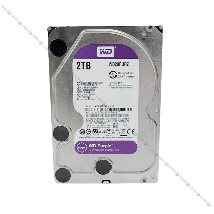 هارد ديسك إستيراد Western Digital 2TB Purple Hard Disk Drive