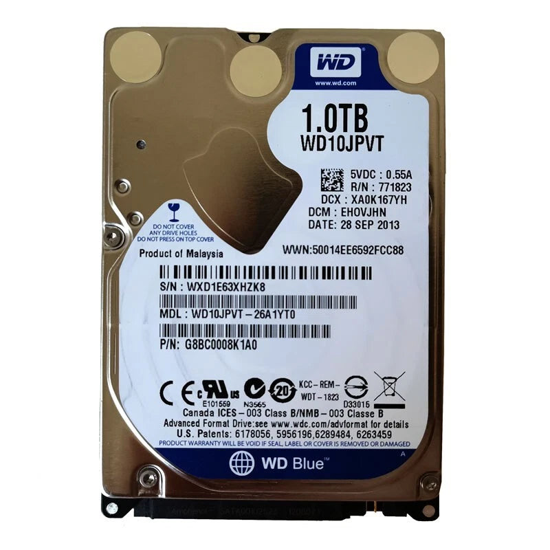 هارد ديسك داخلي للابتوب Western Digital Blue بسعة 1 تيرابايت ( إستيراد )