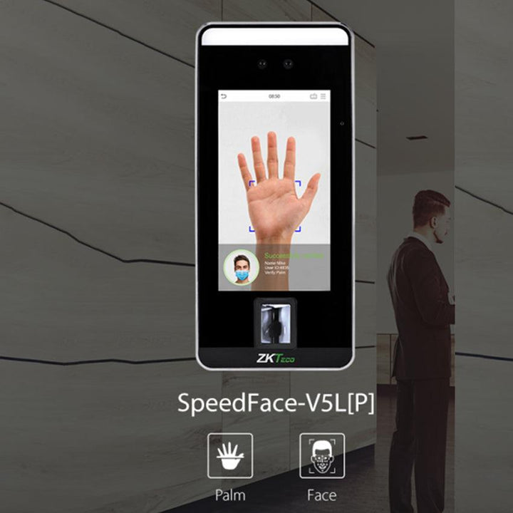 ZKTECO SPEEDFACEV5L {P} VISIBLE LIGHTTime Attendance Finger printer Face Palm Card-TIME ATTENDANCE-ZKTECO-TIME ATTENDANCE-الدباح-El Dabbah