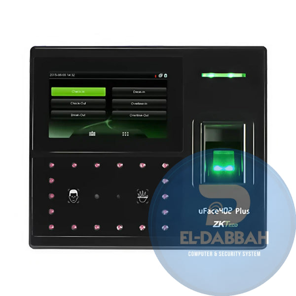 ZKTECO Uface402 Plus جهاز حضور و انصراف يعمل ببصمة الإصبع او بصمة راحة اليد او بصمة الوجه مع شاشة لمس  - second
