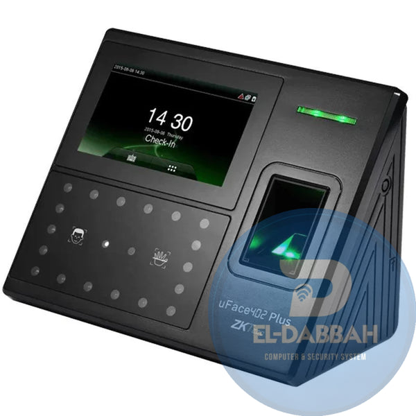 ZKTECO Uface402 Plus جهاز حضور و انصراف يعمل ببصمة الإصبع او بصمة راحة اليد او بصمة الوجه مع شاشة لمس 