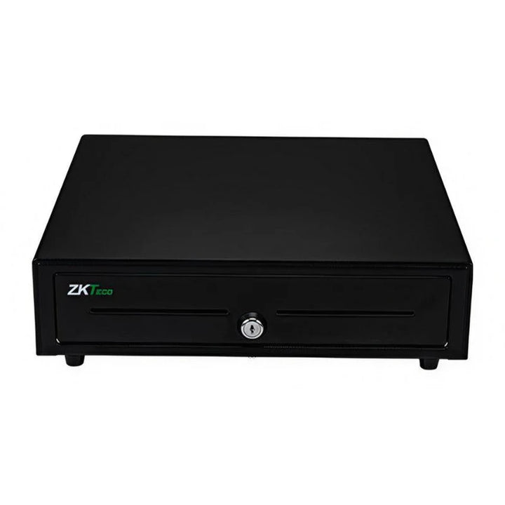 درج كاش معدني ZKTeco ZKC0508E أسود بوزن 5.4 كجم مع 4 خانات للأوراق و8 خانات للعملات من الدبّاح، مناسب للمحلات والمطاعم وأنظمة نقاط البيع POS
