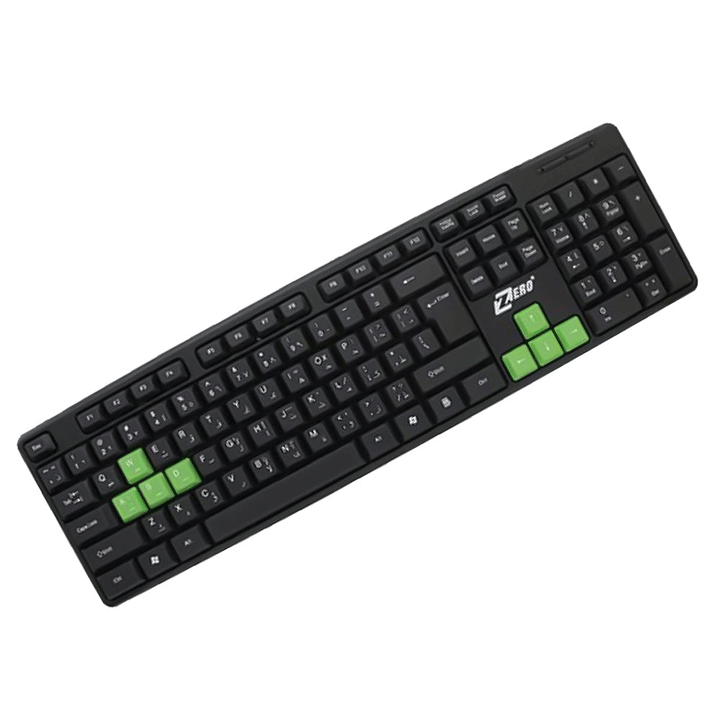 Zero ZR-200 USB KeyBoard Normal-Keyboard-ZERO-Computer Accessories, COMPUTERS, Keyboard-الدباح-El Dabbah