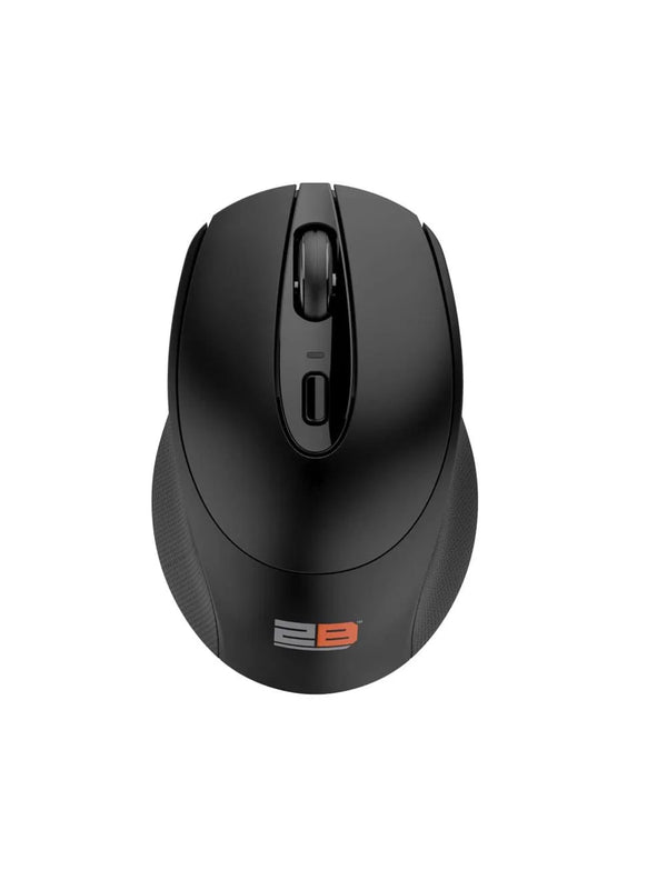 2B (MO186) Dual Mode Bluetooth 2.4GHz Mouse 800 - 1200 - 1600 - 2400 DPI with Rechargeable Battery - Black
