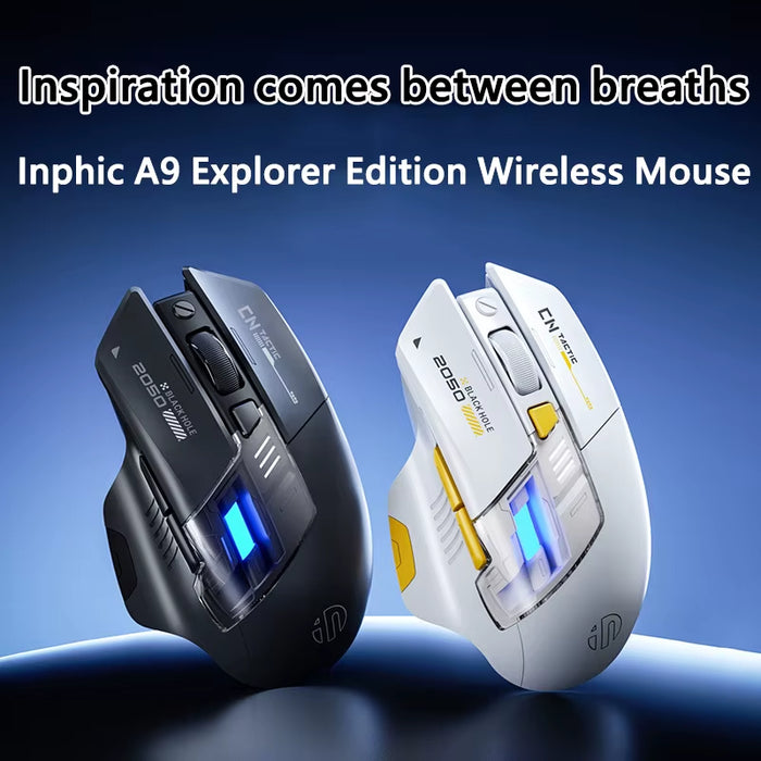 ماوس ألعاب Inphic A9 V2 Explorer ثلاثي الاتصال بدقة 12800 DPI