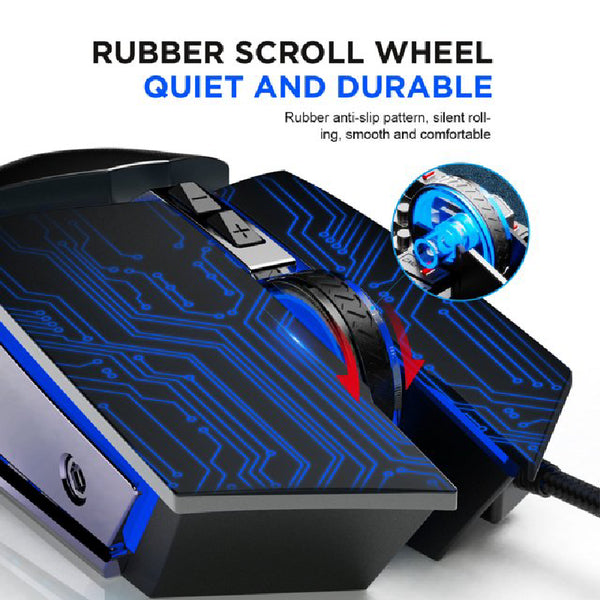 ماوس ألعاب سلكي ميكانيكال Inphic W2 بإضاءة RGB ودقة عالية