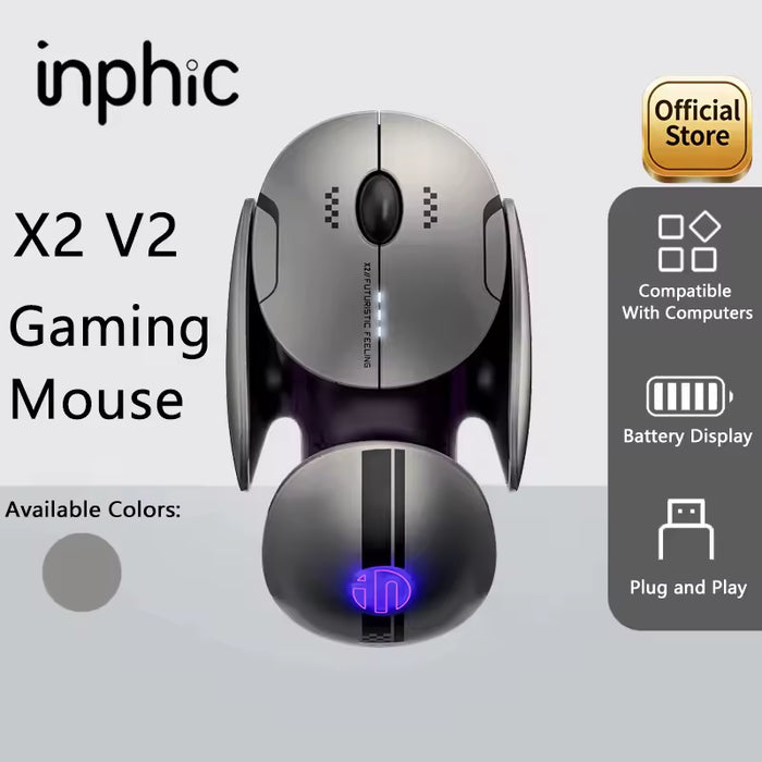 ماوس Inphic X2 V2 Bluetooth و2.4G بدقة 12000 DPI