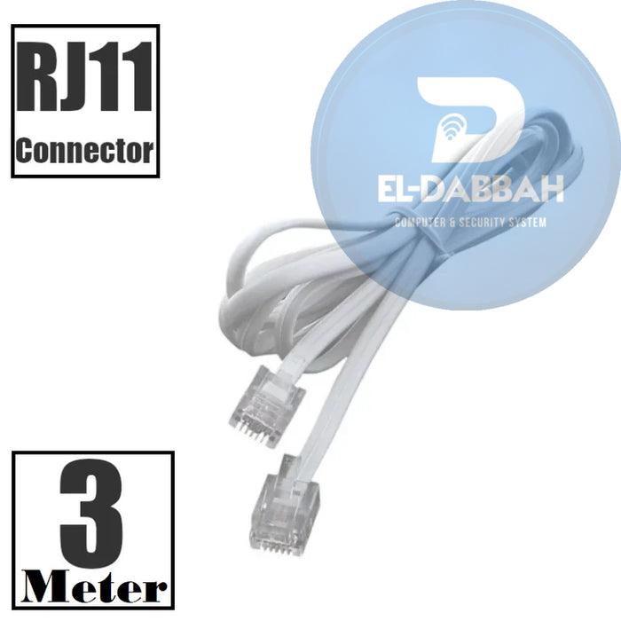 كابل تليفون 3 متر RJ11