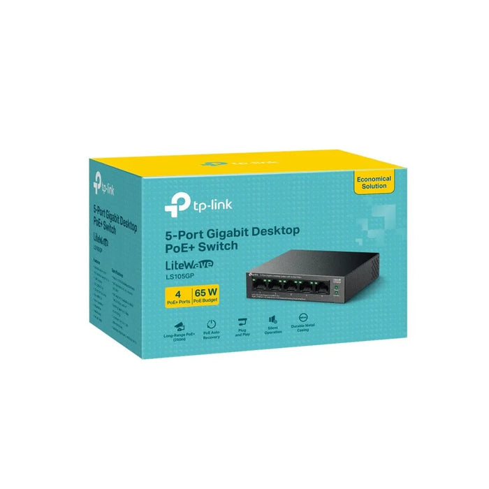 TP-Link TL-LS105P Unmanaged Desktop PoE Switch 5 Port with 4-Port PoE 10/100/1000Mbps